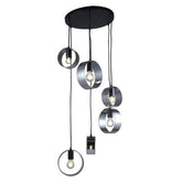Vencha Lighting Lighting Galaxy Pendant Light 6Lt in Black or Gold Lights-For-You 5510146-BK